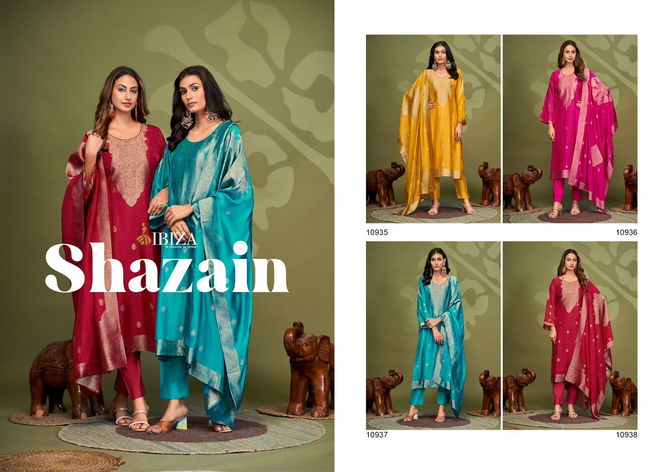 Shazain By Ibiza Handwork Banglory Silk Salwar Kameez Wholesale Market In Surat